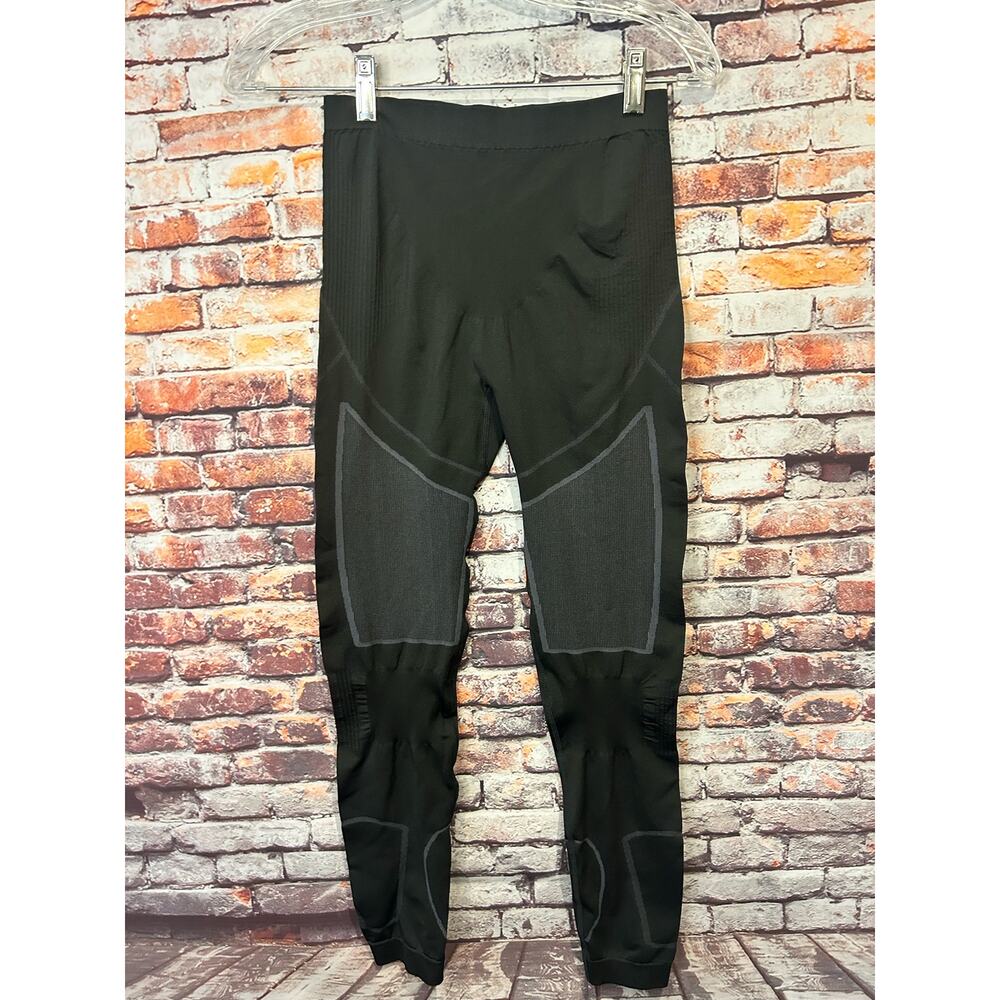 Nooyme compression Cycling Spandex Black gray bamboo Leggings women's medium